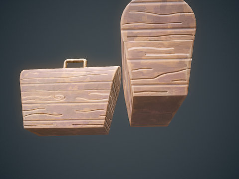 Stilize Kutu Gizemli Stil Oyuna Hazır Prop 3D Model