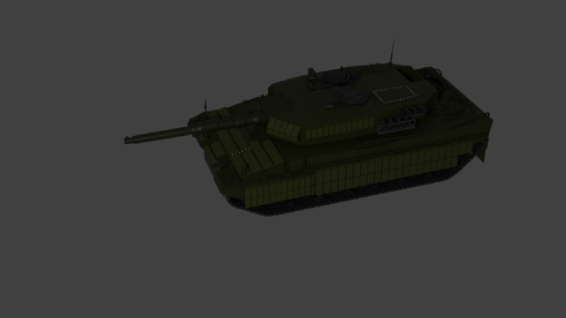 Leopard 2A4 with reactive armor 3D Model .c4d .max .obj .3ds .fbx .stl .blend 