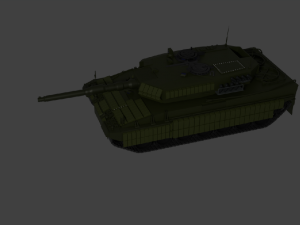Leopard 2A4 with reactive armor 3D Model