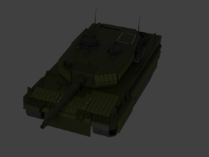 Leopard 2A4 with reactive armor 3D Model