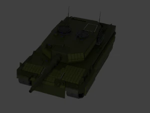 Leopard 2A4 with reactive armor 3D Model