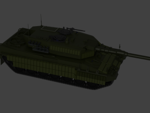 Leopard 2A4 with reactive armor 3D Model