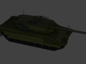 Leopard 2A4 with reactive armor 3D Model