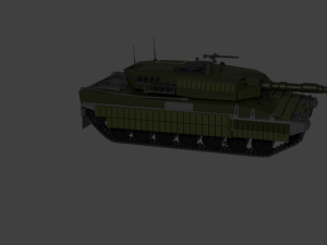 Leopard 2A4 with reactive armor 3D Model