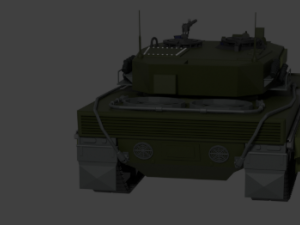 Leopard 2A4 with reactive armor 3D Model