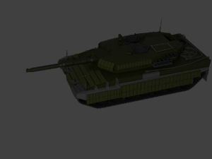 Leopard 2A4 with reactive armor 3D Model
