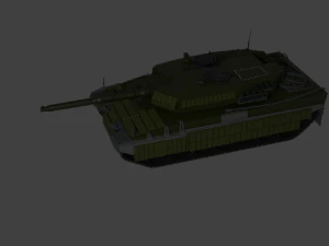 Leopard 2A4 with reactive armor 3D Model
