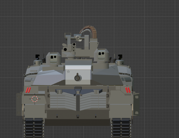 Old Grey Tank Abrams X Rigged 3D model