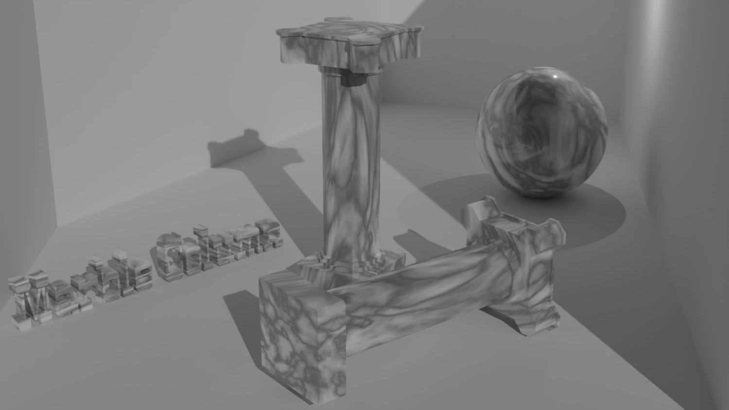 Marble column 3D Model .c4d .max .obj .3ds .fbx .stl .blend 