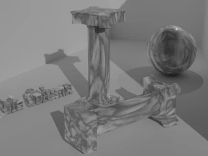 Mermer s&uuml;tun 3D Model