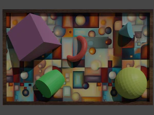 Pittura astratta Modello 3D