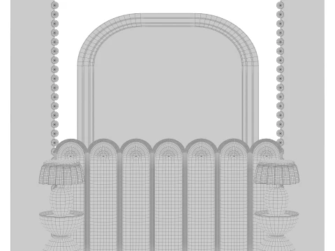 Bedroom set in Florentine style Spring in the Garden 3D Model