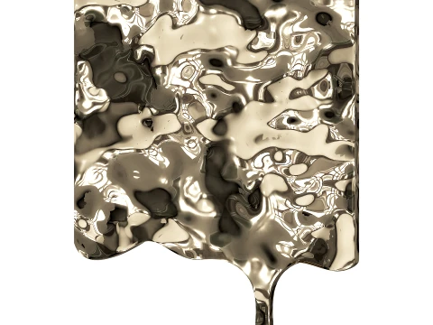 Wall panel with chrome drops 3D Model