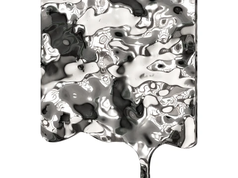 Wall panel with chrome drops 3D Model