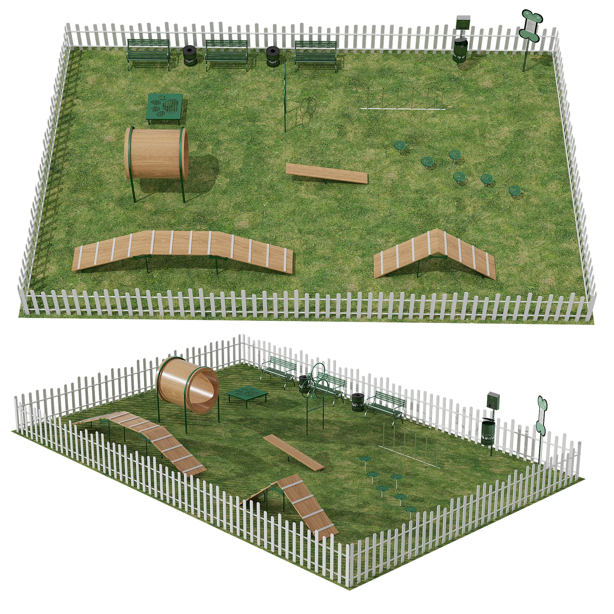 Tailed Park 3D Model .c4d .max .obj .3ds .fbx .stl .blend 
