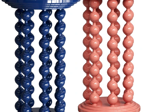 Cocktail Pier Table Set Modello 3D