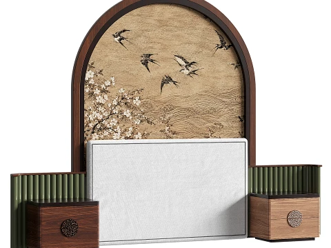 Swallows over the waves 3D Model