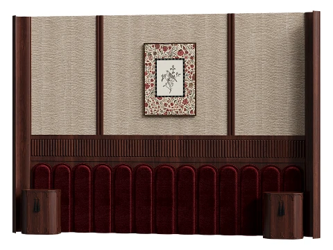 Eastern Pavilion Headboard 3D Model