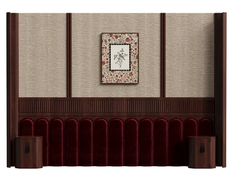 Eastern Pavilion Headboard 3D Model