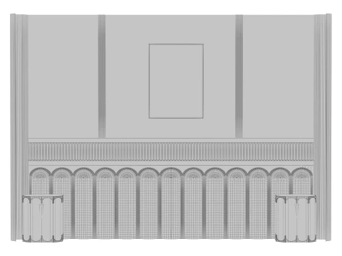 Eastern Pavilion Headboard 3D Model