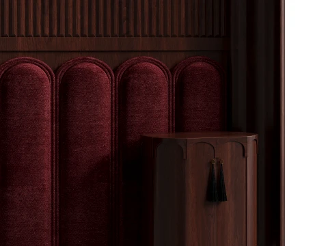 Eastern Pavilion Headboard 3D Model