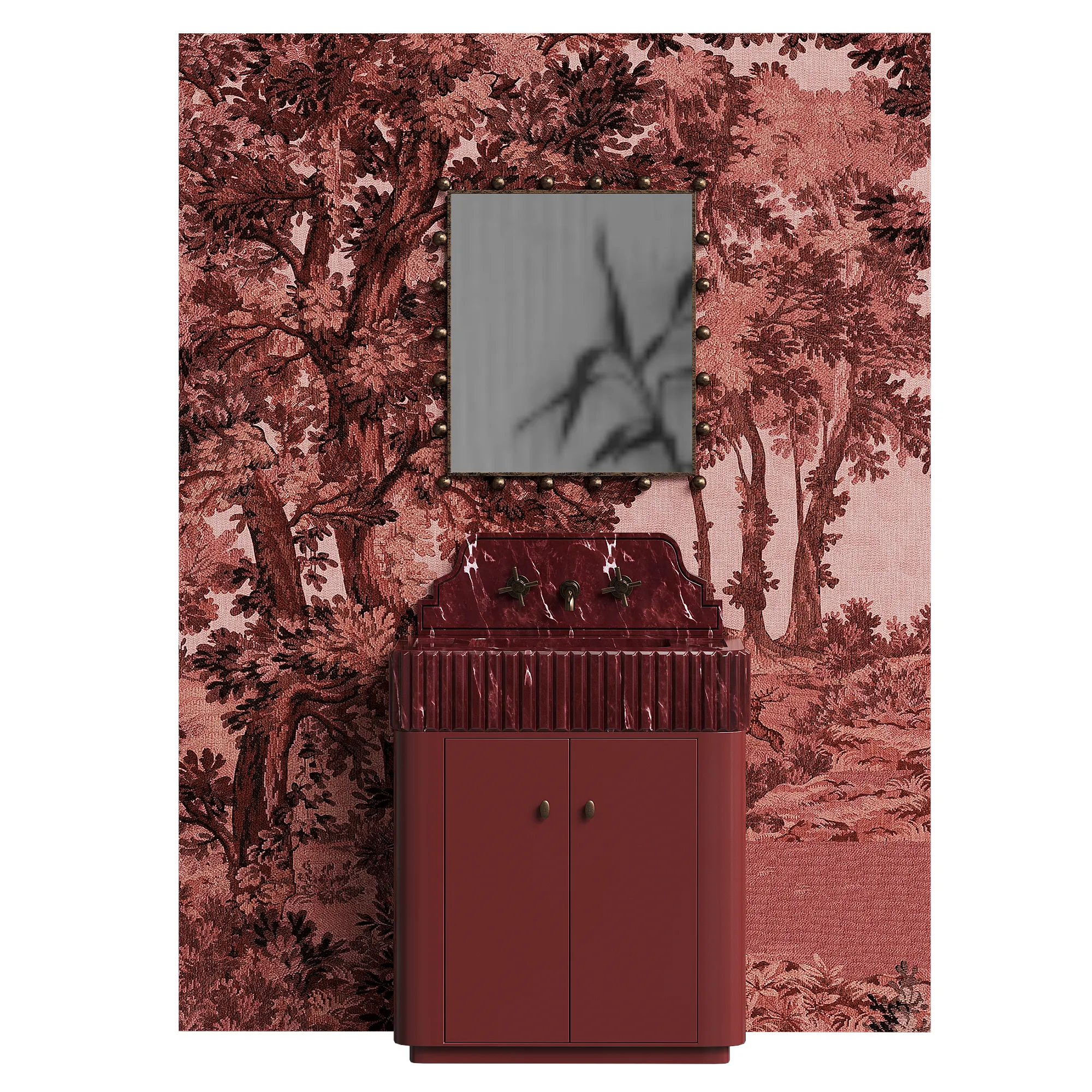 Cherry forest 3D Модель .c4d .max .obj .3ds .fbx .stl .blend 
