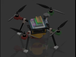 UAV multic&oacute;ptero Modelo 3D