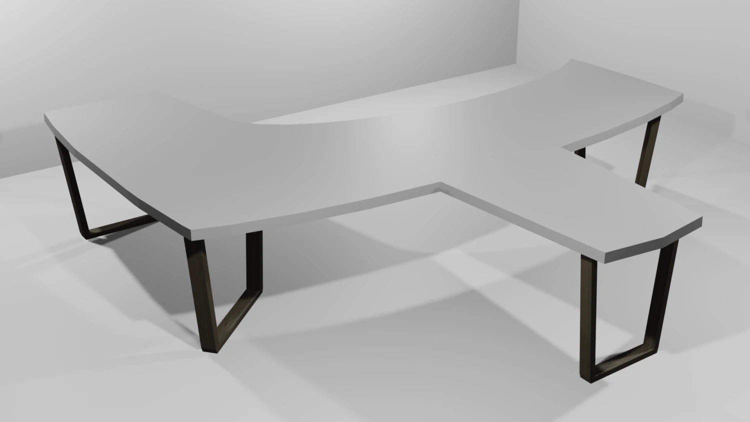 कार्यालय की मेज 3D मॉडल .c4d .max .obj .3ds .fbx .stl .blend 
