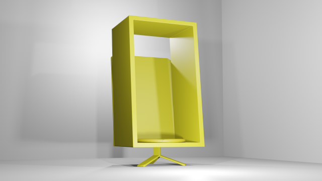 Yellow chair 3D Модель .c4d .max .obj .3ds .fbx .stl .blend 