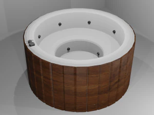 Низьке полі джакузі 3D Модель