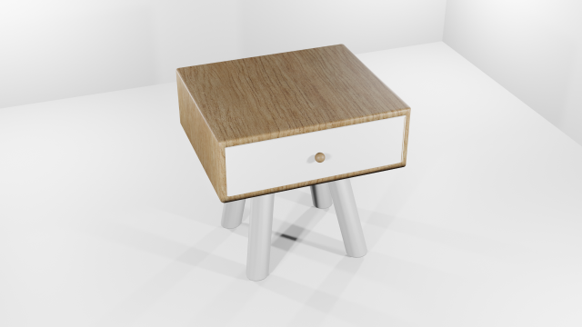 Bedside table 3D Model .c4d .max .obj .3ds .fbx .stl .blend 