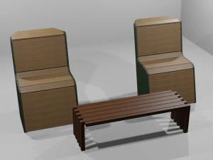 Tavolo con sedie Modello 3D