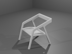 No material chairs set 3D 模型
