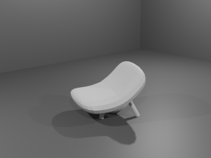 No material chairs set 3D 模型