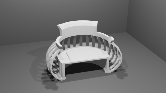 No material armchair 3D Model .c4d .max .obj .3ds .fbx .stl .blend 