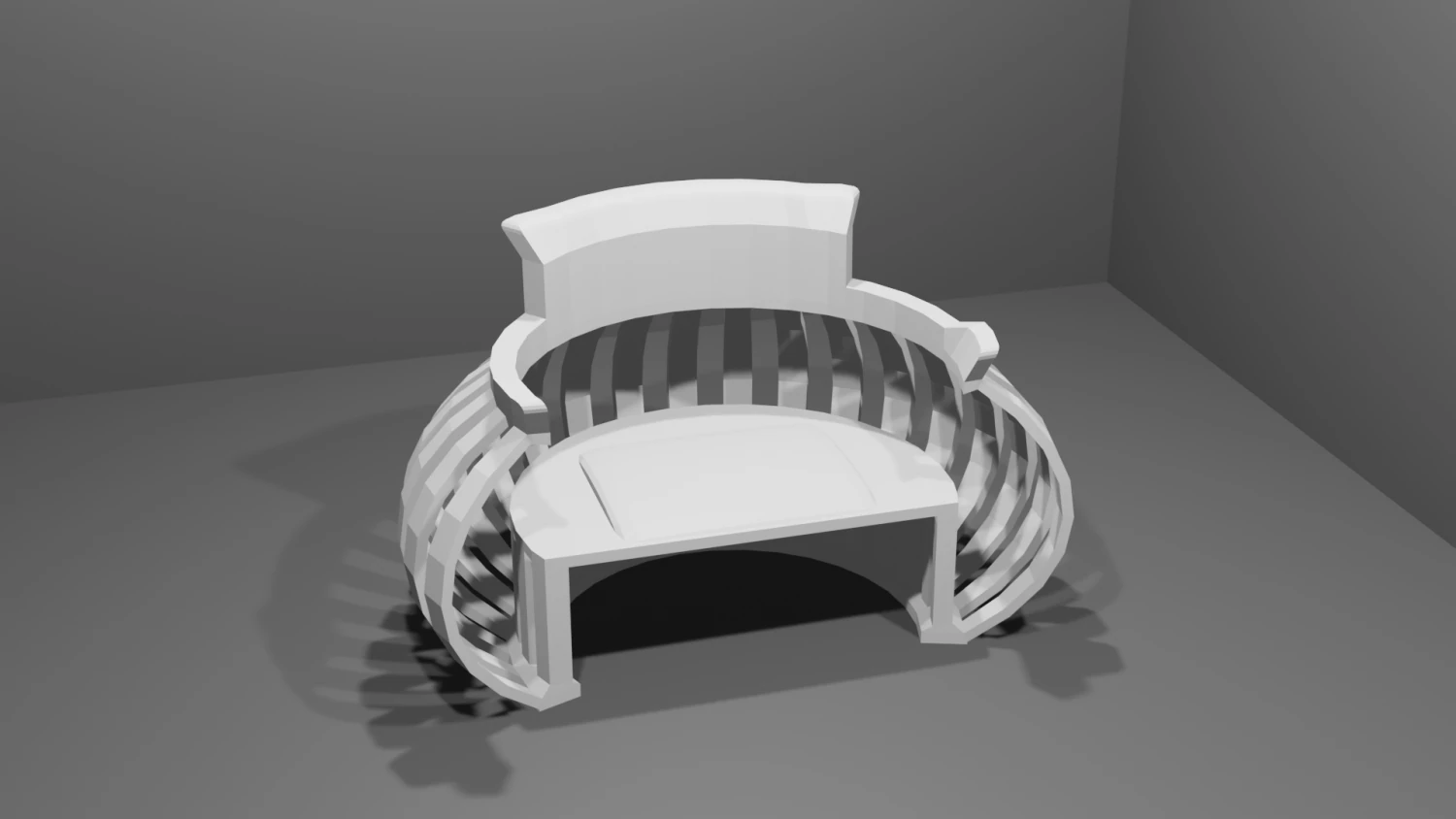 No material armchair 3D Model .c4d .max .obj .3ds .fbx .stl .blend 