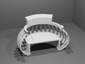 Tidak ada kursi berlengan material Model 3D