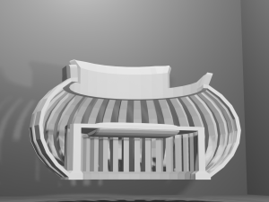 No material armchair 3D Model