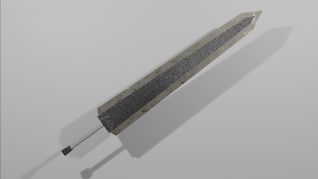 Guts dragon slayer sword 3D Model .c4d .max .obj .3ds .fbx .stl .blend 
