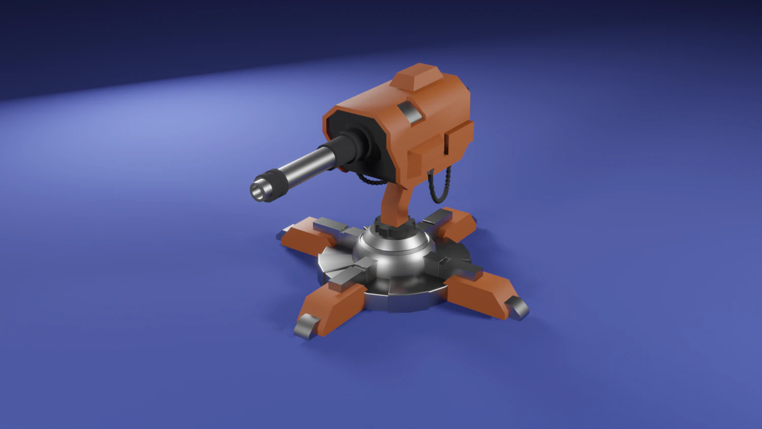 Turret 3D Model .c4d .max .obj .3ds .fbx .stl .blend 