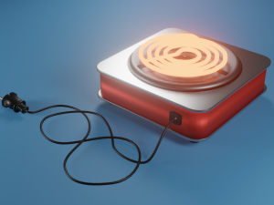 Spiral kitchen stove 3D Model