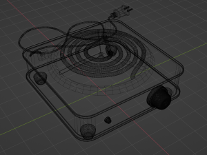 Spiral kitchen stove 3D Model