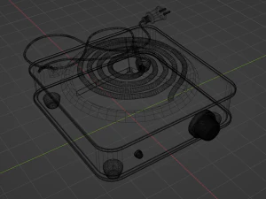 Spiral kitchen stove 3D Model
