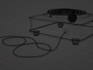 Spiral kitchen stove 3D Model