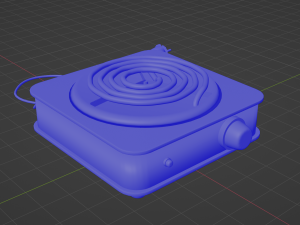 Spiral kitchen stove 3D Model