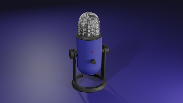 Microphone 3D Модель .c4d .max .obj .3ds .fbx .stl .blend 