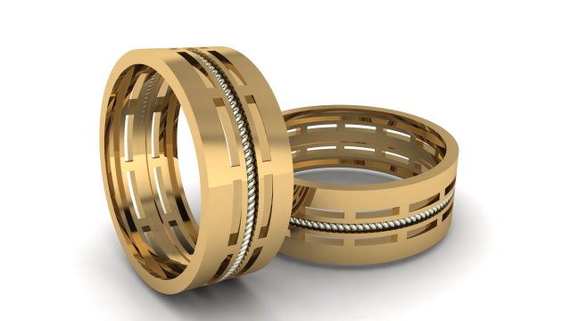 Weeding ring 004 3D Print Model .c4d .max .obj .3ds .fbx .stl .blend 