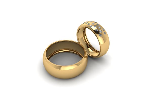 Weeding ring 005 Modèles 3D en vedette .c4d .max .obj .3ds .fbx .stl .blend 