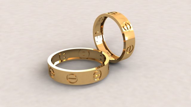 Weeding ring 008 3D Print Model .c4d .max .obj .3ds .fbx .stl .blend