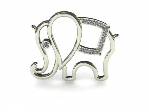 Elephant pendant 3D-printmodel